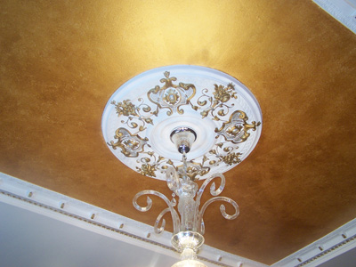 Ceiling with a medallion
