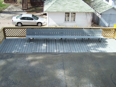 Treated Deck Over Garage Before