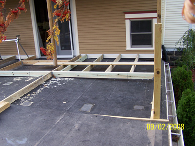 Victorian Home Garage Deck Replacement